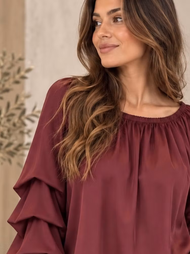 Blus Raya vinröd