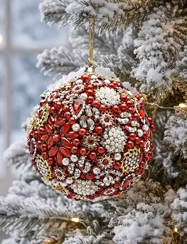 Julkula pärlor röd