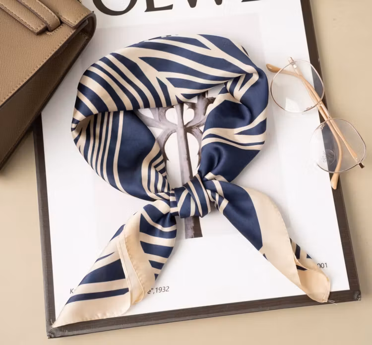 Scarf Classy blå/beige