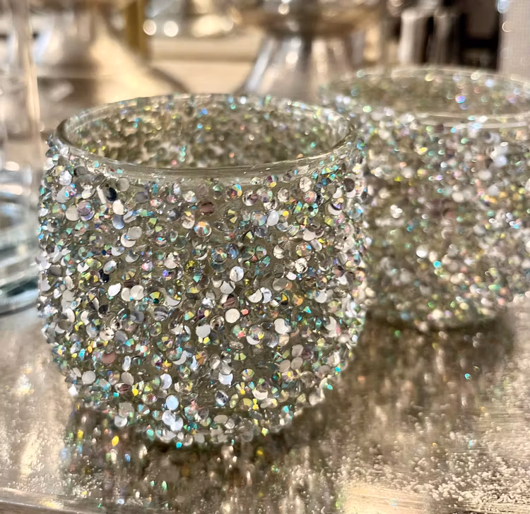 Ljuslykta Diamond silvergrön