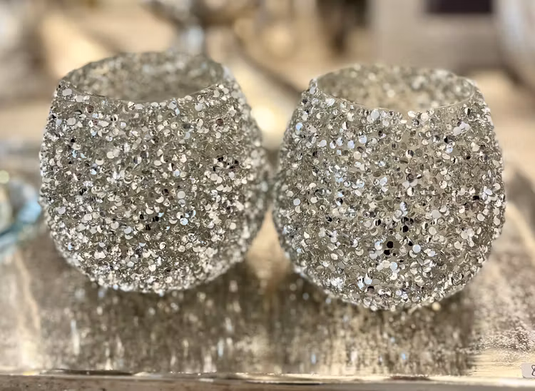 Ljuslykta Diamond silver