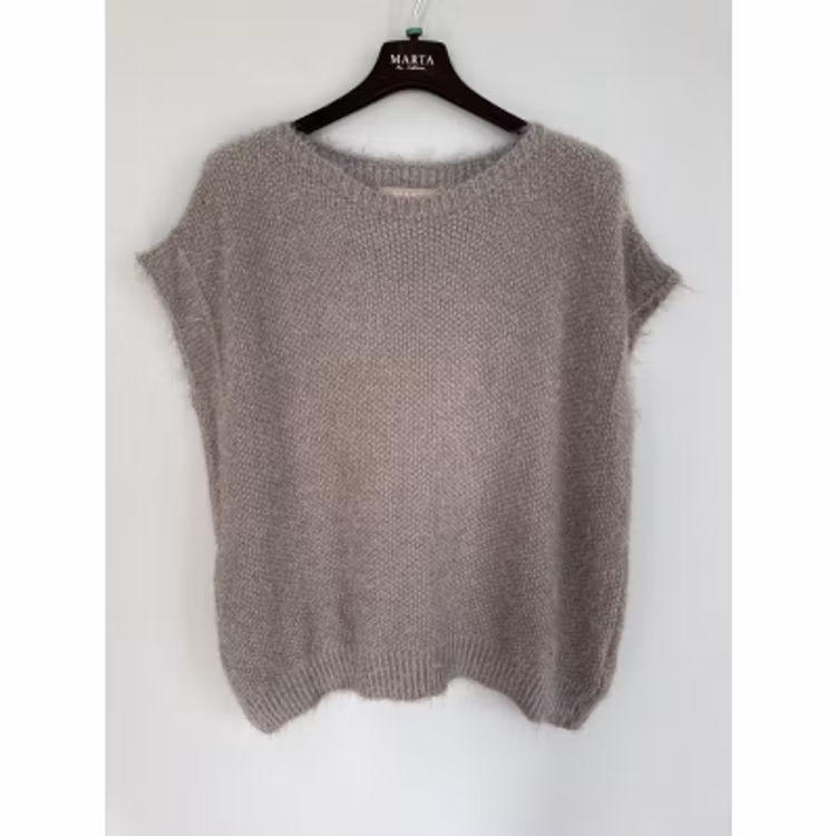 Marta du chateau Laya Knit Vest Dark Fango