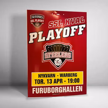 Playoffskylt - Röd