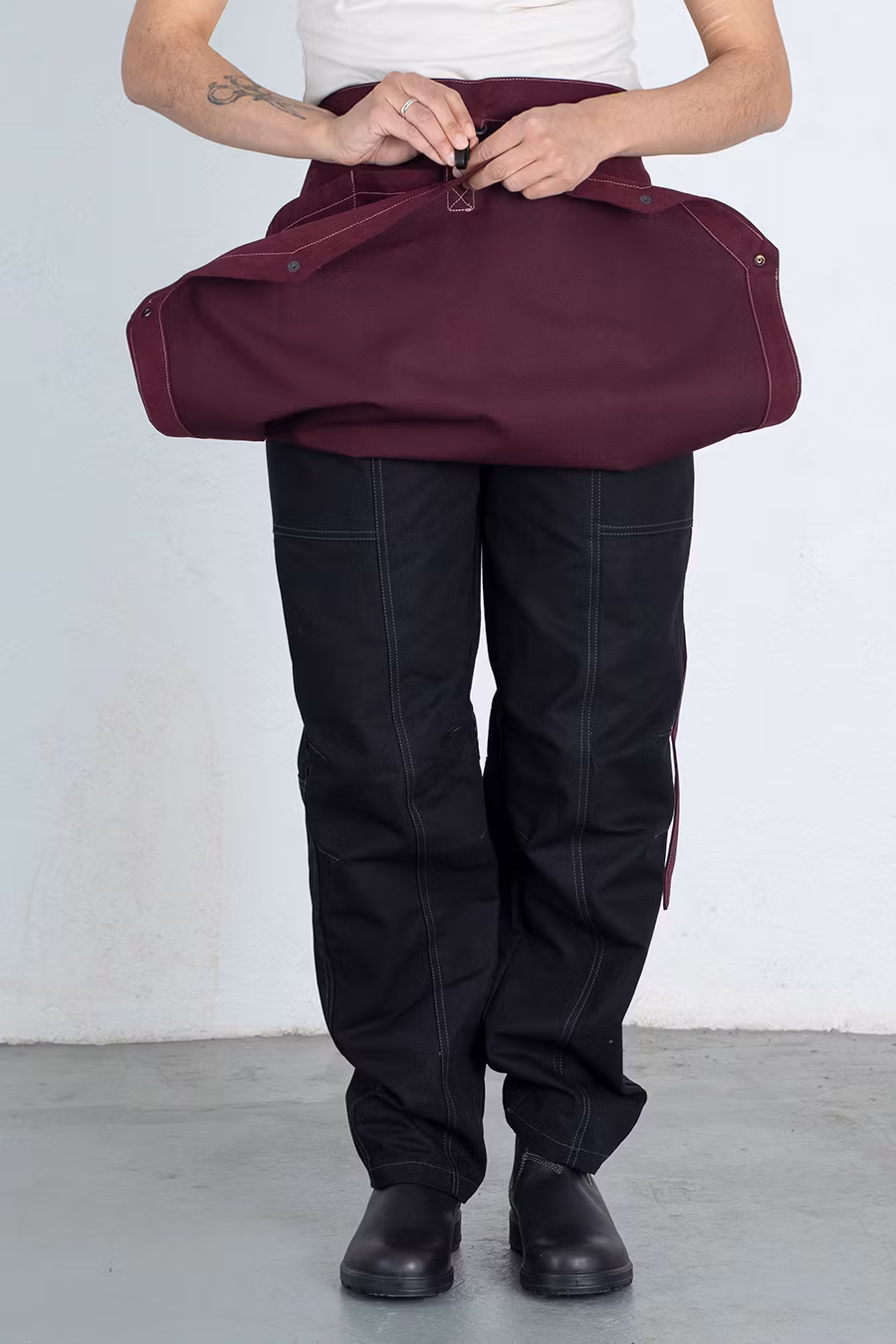 Kopia Maria förkläde vinröd