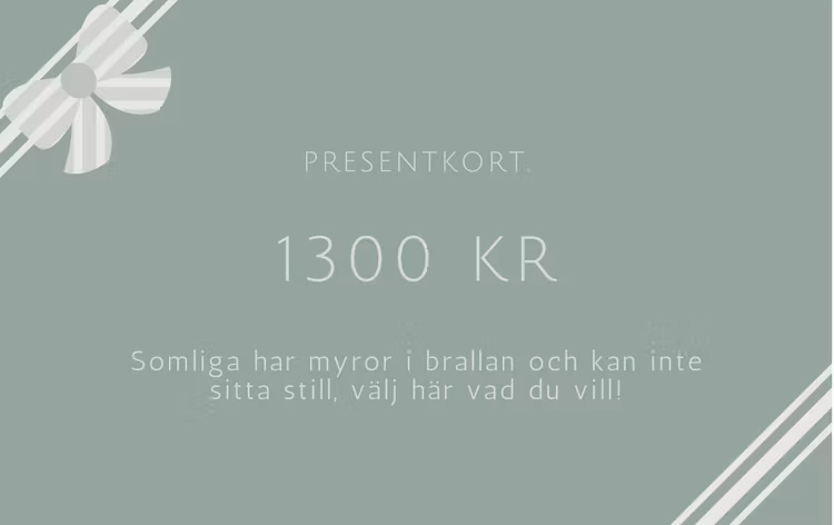 Gift card 1300 sek