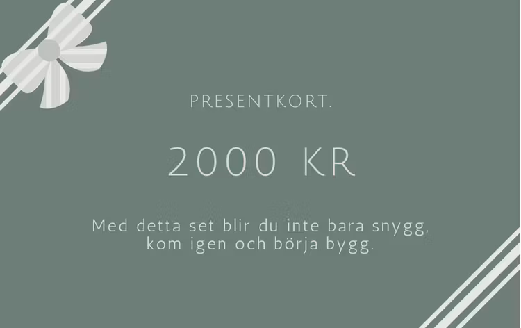 Gift card 2000 sek