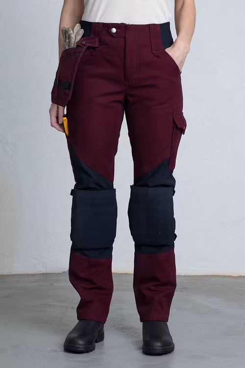 AVA Work Trousers -Burgundy