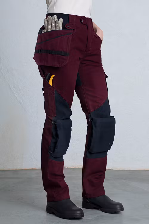 AVA Work Trousers -Burgundy