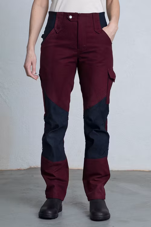 AVA Work Trousers -Burgundy