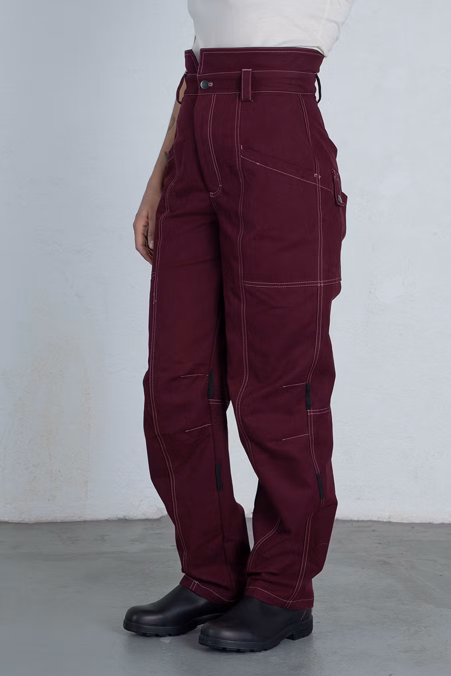 WILJA work trousers burgundy