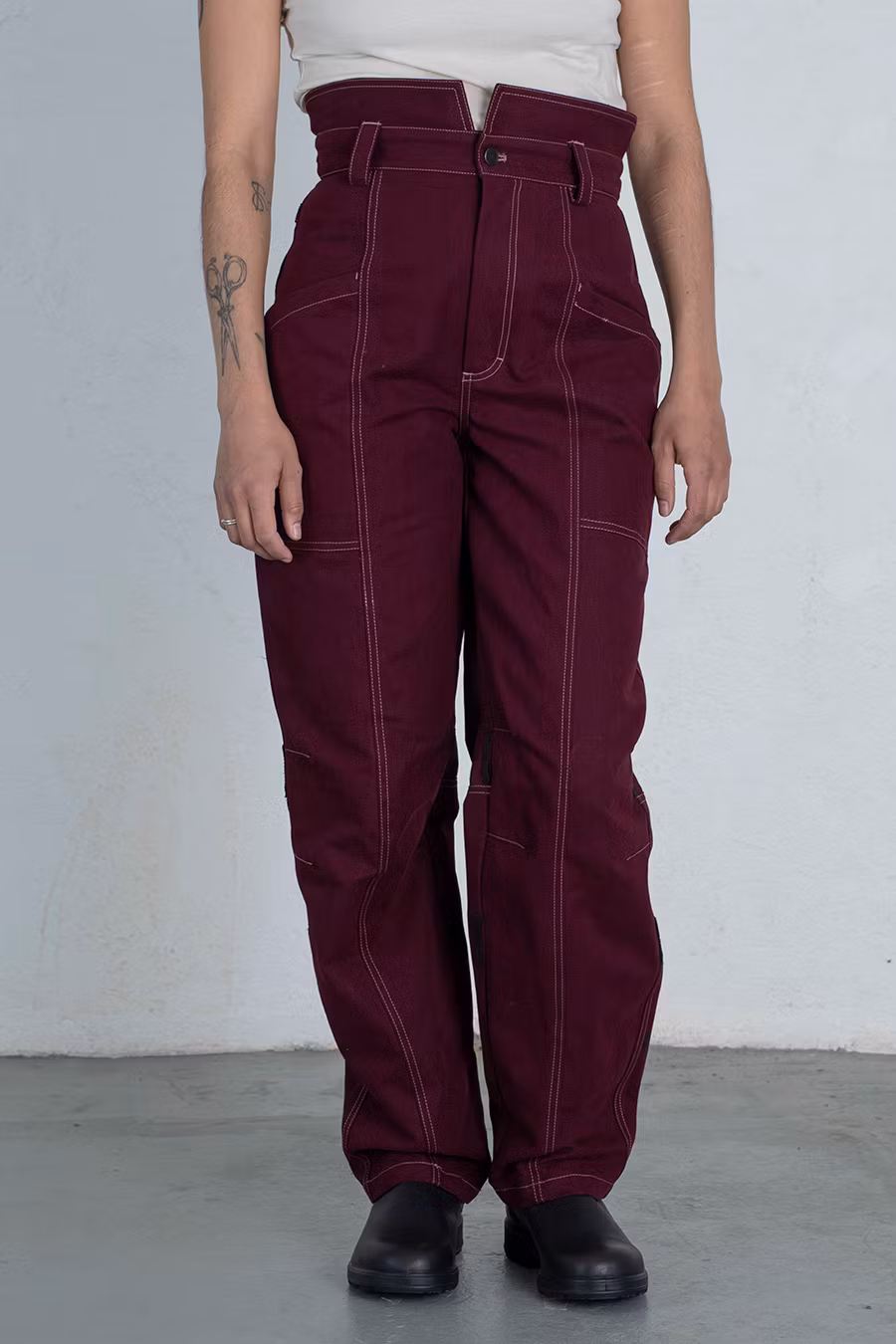 WILJA work trousers burgundy