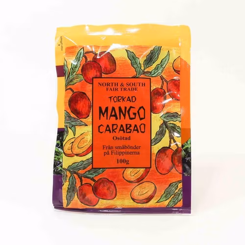 Torkad mango Carabao osötad, 100 g, Filippinerna