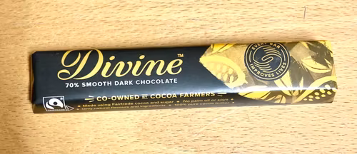 Divine mörk choklad, 70%, 35 g, VEGANSK, Ghana