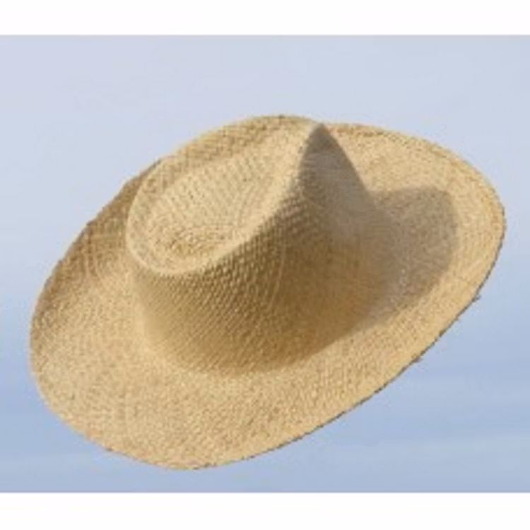 Herrhatt,Chapeau Homme, flätade soltorkade raffiapalmblad, naturvit, Madagaskar