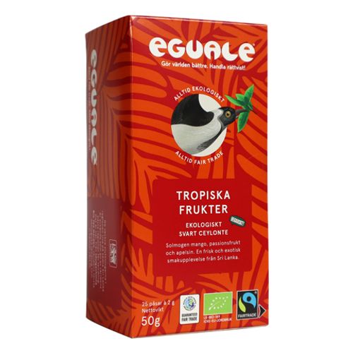 Svart Ceylonte/tropiska frukter, påste (25x2g), Eguale