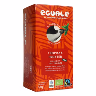 Svart Ceylonte/tropiska frukter, påste (25x2g), Eguale
