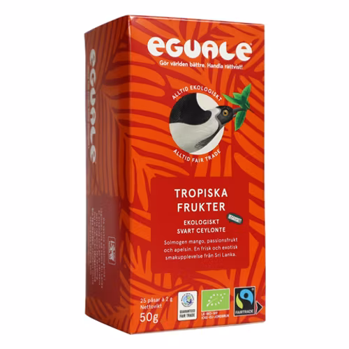 Svart Ceylonte/tropiska frukter, påste (25x2g), Eguale