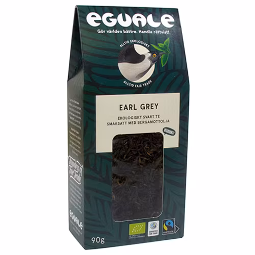 Svart te, Earl Grey i lösvikt, 90g, Eguale