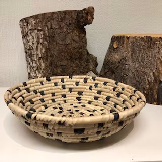 Korg för bröd eller förvaring, D 29,5 cm, handvävd palmblad/Bangladesh