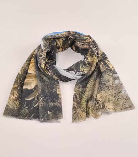 Sjal Paramo digitaltryck 50% bomull 50% modal 200x79 cm/Indien