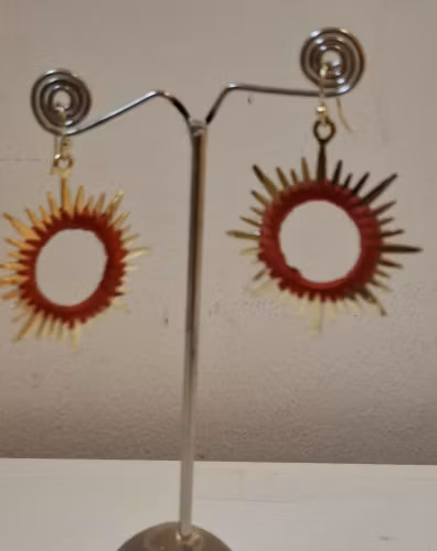 Örhängen röd guld