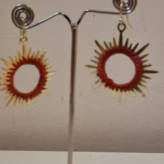 Örhängen röd guld