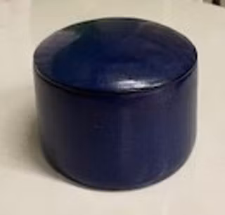 Dekorativ läder box mörkblå