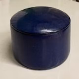 Dekorativ läder box mörkblå