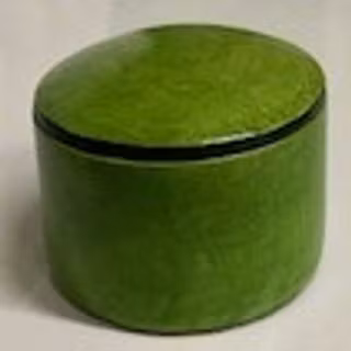 Dekorativ läder box grön