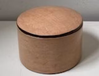 Dekorativ läder box beige