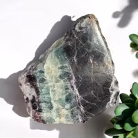 Flourit vattenmelon halvpolerad