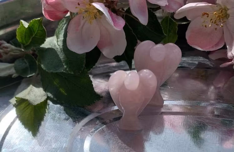 Kristallängel Rosenkvarts