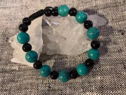 Armband med turkos och svart onyx