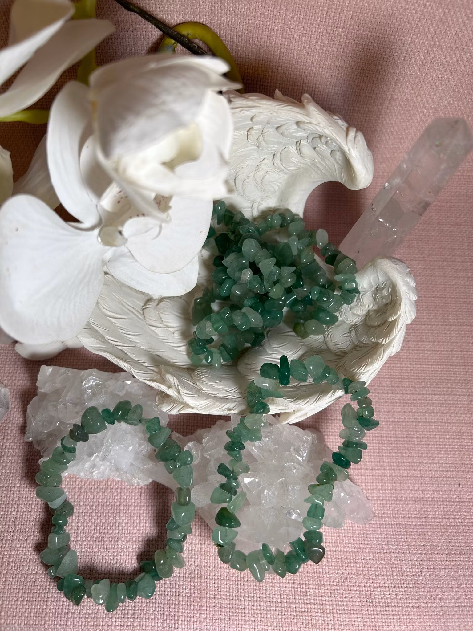 Armband chips Grön aventurin