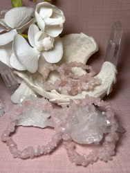 Armband chips Rosenkvarts