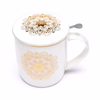 Teinfusionsmugg Mandala Vit -- 400 ml