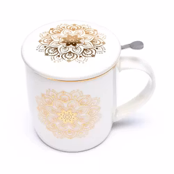 Teinfusionsmugg Mandala Vit -- 400 ml