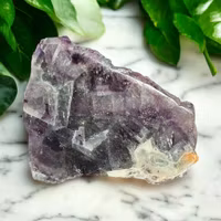 Flourite vattenmelon halvpolerad