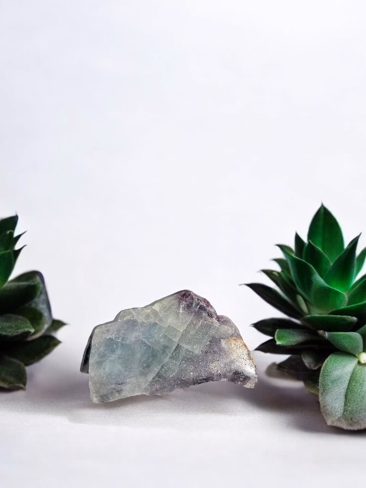 Flourit vattenmelon halvpolerad