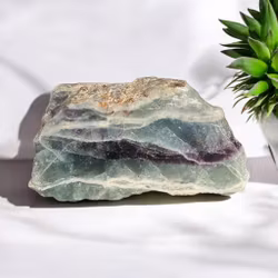 Flourit vattenmelon halvpolerad