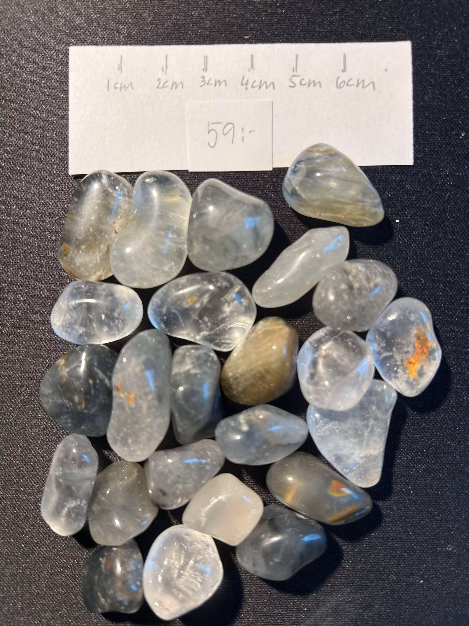 Blå tarakvarts trumlad