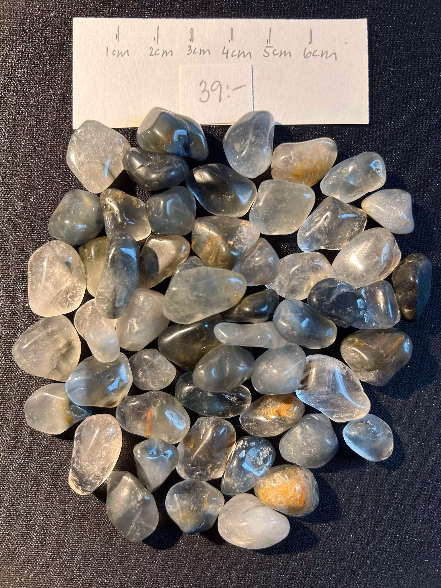 Blå tarakvarts trumlad