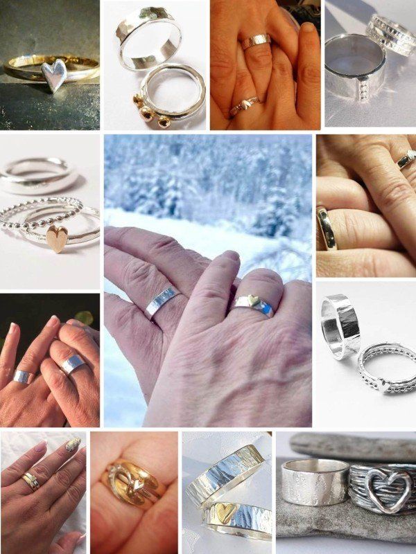 Silver engagement rings
