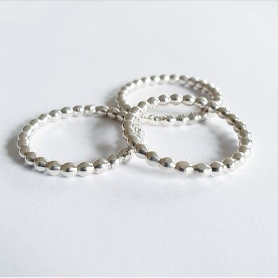 Kulring i silver, mellan