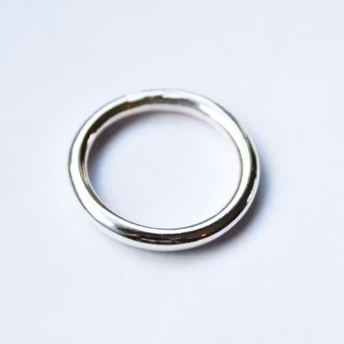 Slät silverring stor