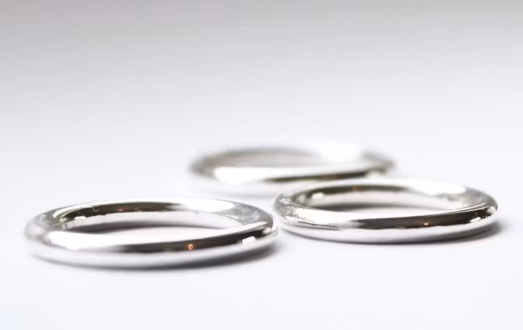 Slät silverring stor