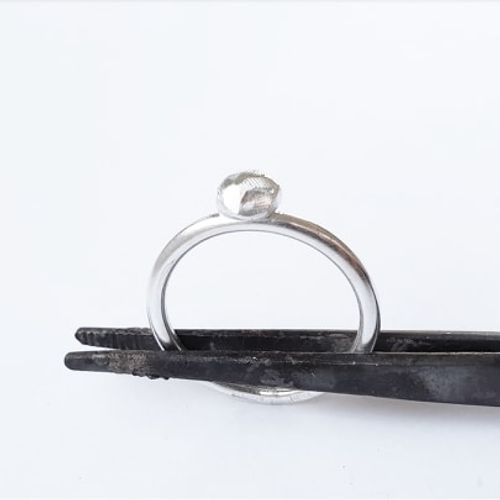 Silverring med silverpärla
