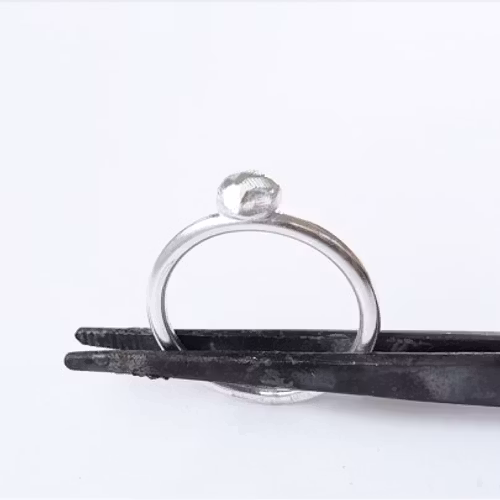 Silverring med silverpärla
