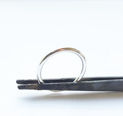 Slät silverring liten