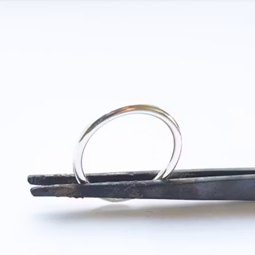 Slät silverring liten